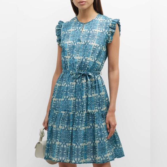 Finley Dresses & Skirts - Finley Caroline Sleeveless Geo-Print Ruffle Mini Dress